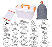 Gracelaza 30 Pezzi Set di Rompicapo in Metallo - Giocattolo Educativo Intelligenza - Puzzle Game 3D Gioco di Mente - Giocattolo Bambini e Ragazzi Intelligenza per Adulti e Bambini