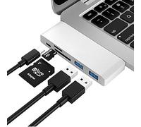 GRACETOP 5 in 2 Hub USB C Adattatore Tipo C con HDMI 4K, 2 x USB 3.0, Lettore di schede TF/SD per Nuovo MacBook PRO/Air 2020 2019 2018 15" 13"