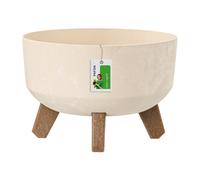 Gracia Vaso da fiori basso con gambe effetto cemento DGRL240LE crema