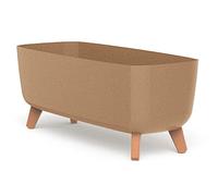 Gracia, Vaso da fiori rettangolare, 24 x 58 x 23,5 cm, per interni ed esterni, con coperchio rimovibile, vaso per erbe aromatiche, legno e plastica, n