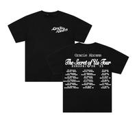 Gracie Abrams The Secret of Us Tour 2025 T-Shirt Girocollo Manica Corta Cotone Tee Uomo Donna Streetwear Top, Nero , XS