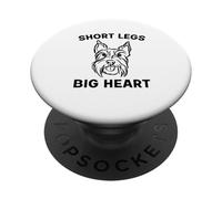 gracioso Scottie piernas cortas corazón grande PopSockets PopGrip Adesivo