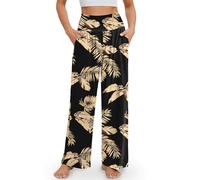 Gracyoga Pantaloni da yoga a gamba larga per le donne pantaloni della tuta casual larghi comodi pantaloni della tuta a vita alta pigiama pantaloni fluidi con tasche, D-style05, XXL