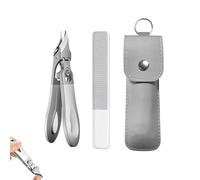 Graddi Ingrowfix Pro, 2025 New Slanted Toenail Clipper, Splash-Proof, 180° Wide Bevel Bite, Extended Handle, One-Touch Locking Pliers, for Thick Nails Senior, Ingrown Care (Gray)