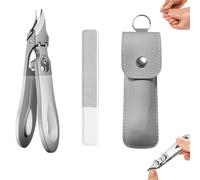 Graddi Ingrowfix Pro for Thick Nails, Graddi Ingrowfix Pro Nail Clippers, 2025 New Wide Jaw Opening Long Handled, Splash-Proof, Stainless Steel Nail Clippers (White)