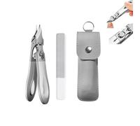 Graddi Ingrowfix Pro for Thick Nails,Graddi Nail Clippers with Overall Stainless Steel，One-Touch Locking Pliers,Extended Handle,Ultra-Thin & Sharp for Seniors Care (Silver)