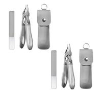 Graddi Ingrowfix Pro, Stainless Steel Large Opening Anti-Splash Pliers, 180° Wide Bevel Bite, Non-Slip Handle with A Locking Clasp, Stainless Steel Nails Clippers (Silver*2pcs)