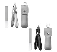 Graddi Ingrowfix Pro, Stainless Steel Large Opening Anti-Splash Pliers, 180° Wide Bevel Bite, Non-Slip Handle with A Locking Clasp, Stainless Steel Nails Clippers (Mix*2pcs)