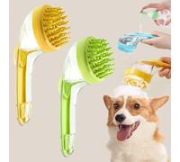 Graddi Soothawash Pro, 2 In 1 Dog Bath Brush with Built-In Shampoo Dispenser, for Long Short Haired Dogs Cats Shower Supplies Set (2pcs-b)