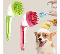 Graddi Soothawash Pro, 2 In 1 Dog Bath Brush with Built-In Shampoo Dispenser, for Long Short Haired Dogs Cats Shower Supplies Set (2pcs-d)