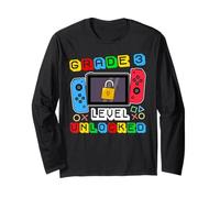 Grade 3 Level Unlocked Gamer Back to School Boy Maglia a Manica