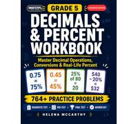Grade 5 Decimals & Percent Workbook: Canadian Edition - Master Decimal Operations, Conversions & Real-Life Percent