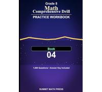 Grade 8 Math Comprehensive Drill Workbook - Book 4: 1,000 problems. 7 core topics. Real progress