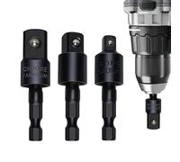 Grade Socket Adapter Set - Power Drill To Nut Driver Extension Kit | 1/4 3/8 1/2 Inch Drive Socket Converter | Hex Shank Driver Adaptor, Wrench Sleeve Extension Rod Set