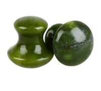 GRADENEVE 2 Pezzi Pietre da Massaggio in Jade Forma di Fungo per Massaggio Viso e Corpo Accessorio per Attivare la Circolazione Ovunque e Sempre