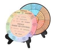 GRADENEVE 2pezzi Emotion Wheel Desk Decoration Di Ruote Delle Con Supporto Per Ufficio e Casa Decorazione Per Benessere Psicologico