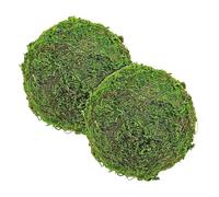 GRADENEVE 2pezzi Palla di Muschio Artificiale Verde per Decorazioni Casa e Giardino, Facile da Gestire e Organizzare, Stile Moderno e Pastorale, Sfere Decorative