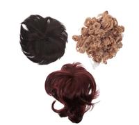 GRADENEVE 3 Pezzi Set di Parrucche Intrecciate Filo ad Alta Temperatura Decorazione Interattiva per Esterni 18x18x1,5 Cm, per Halloween, Pasqua e Natale per Oche da Giardino