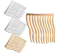 GRADENEVE 4 pezzi Pettini Laterali in Metallo Resistenti per Capelli Spessi e Sottili Pettini Piccoli Versatili per Acconciature Quotidiane e Occasioni Accessori Capelli Eleganti in Oro e