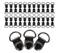 GRADENEVE 50 Pezzi Ganci per Stivali da Trekking in Acciaio Inossidabile Protezione Caviglia e Chiusura Rapida per Riparazione Scarpe Nero per Lunghi Percorsi