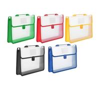 GRADENEVE 5pezzi Buste Porta Documenti in Pp Resistente Organizer Cartelle per Ufficio e Scuola Borsa Lavoro Uomo Donna Nero Rosso Giallo Blu Verde