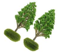 GRADENEVE Alberi Modellini in Plastica 2 Pezzi per Micro Paesaggio, Forma Realistica e Design Artistico, per Spazi Verdi Piccoli e Creazioni Fai da Te
