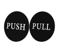 GRADENEVE Cartelli per in Vetro per in Acrilico 2 con Etichette Push Pull Segnaletica Versatile Negozi e Attività Domestiche