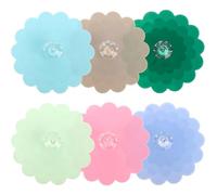 GRADENEVE Coperchi in Silicone con Design Creativo 6 Pezzi Riutilizzabili Leggeri e Resistenti, Copertura Antipolvere a Decorazione Floreale per Tazze e Bicchieri per Casa e Feste