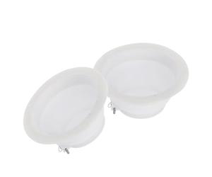 GRADENEVE Dispositivo Antiodore per Wc a Terra 2 Pezzi in Gomma Bianca con Design Facile da Installare per Prevenire i Cattivi Odori nel Bagno