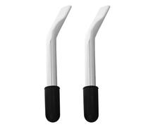 GRADENEVE Estensore Maniglia Freno per Sedia a Rotelle in Ferro 2 Pezzi Accessorio Robusto per Carrozzina Cappuccio Nero Bianco Tubo Curvo 210