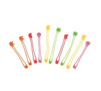 GRADENEVE Fascette in Silicone Alimentare Colorate 10 Pezzi, Fasce Elastiche Multifunzione per Legare Contenitori Alimenti e Cavi, Fasce Portatili per Uso Cucina, Spesa e Organizzazione