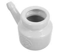 GRADENEVE Flacone Lavanaso in Ceramica 350 Ml per Adulti, Irrigatore Nasale Riutilizzabile Delicato e Sicuro, Strumento per Pulizia Nasale e Supporto Salute in Pratiche Sessioni di Yoga