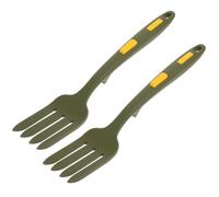 GRADENEVE Forchette in Silicone Ergonomiche senza Sbavature per Cucina 2 Pezzi Multiuso Tinta Verde per Famiglie e Campeggio