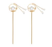 GRADENEVE Forcine per Chioma Vintage in Stile Cinese Nappa, 2 Pezzi in Lega di Zinco e Abs, Fermagli Eleganti per Chioma, Fissaggio Sicuro per Impiego Quotidiano e Cosplay