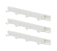GRADENEVE Ganci Scorrevoli a Scomparsa in Abs Bianco, Set da 3 Pezzi, Design Salvaspazio e Facile Installazione per Cucine e Lavanderie