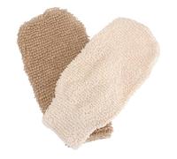 GRADENEVE Guanti da Bagno Resistenti e Delicati sulla Pelle 2 Pezzi in Juta Marrone Esfolianti la Doccia e Bagno Quotidiano