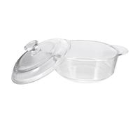 GRADENEVE Pentola Zuppa in Vetro Temperato con Coperchio Resistente al Calore per Casa e Ristorante Stufato e Noodle Design Ergonomico e Conduzione Veloce
