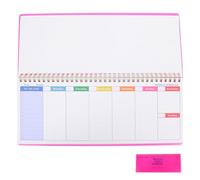 GRADENEVE Planner Settimanale per Liste di Layout Orizzontale Rosa Blocco Note Strappabile per Casa e Ufficio