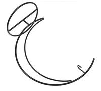 GRADENEVE Portaombrelli in Ferro Nero Supporto Sospeso per Terrario Piante Aeree e Sfera di Vetro, Stand Decorativo Rotondo per Esposizione Sicura su Tavolo e Cerimonie