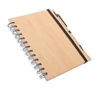 GRADENEVE Quaderno a Spirale con Copertina in Bambù Beige Design Portatile e Versatile Blocco Note Compatto con Rilegatura Resistente e Aspetto Originale per Lavoro e Scuola