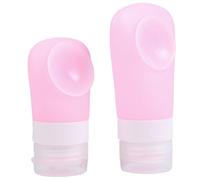 GRADENEVE Set 2 Pezzi Bottiglie per Viaggio in Silicone Rosa 38ml e 60ml Contenitori Leggeri e Portatili per Cosmetici e Lozioni Casa e Viaggio