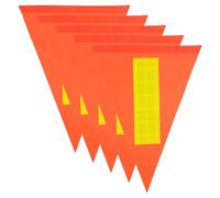 GRADENEVE Set 5 Pezzi Bandiere Riflettenti Triangolari per Bici, Accessori Ciclismo Bandiere di Sicurezza Portatili 21x30x30 Cm, Segnalazione Visibile per Ciclismo