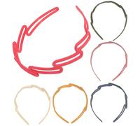 GRADENEVE Set 6 Pezzi Cerchietti per Chioma Donna in Plastica Antiscivolo, Fascia Frontale Sottile e Portatile per Acconciature Istantanee Adatte a Feste e Foto