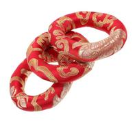 GRADENEVE Set da 3 Cuscini Rotondi per Ciotola Tibetana in Cotone, Design Vintage, Morbidi e Resistenti, Stabilizzano la Scodella per Meditazione e Suoni