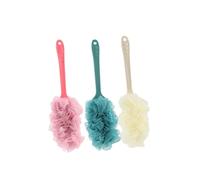 GRADENEVE Spazzola per Doccia Stili multipli in PE Manico lungo 3 Pezzi per Rimuovere Cellule Morte e Rendere la Pelle Liscia Accessorio Bagno per Doccia e Bagno