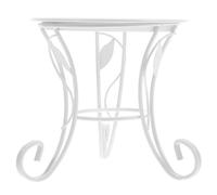 GRADENEVE Supporto Doppia Piante Ferro per Mini in Interno da Esterno ed Protezione Antiruggine Verniciatura Forno Bianco Balcone e Scrivania