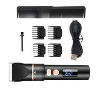 GRADENEVE Tagliacapelli Elettrico Regolabile Display LCD Lama in Acciaio Inox per Taglio Preciso Kit Professionale per Barberia e Uso da Viaggio Design Ergonomico Nero
