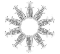 GRADENEVE Tasselli ad Espansione per Porte Cave 20 Pezzi in Acciaio Galvanizzato con Dado a Farfalla per Fissaggio Sicuro su Pareti in Cartongesso