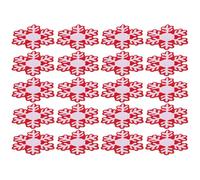 GRADENEVE Toppe Termoadesive Fiocco di Neve 20 Pezzi Bianco e Rosso, Decorazioni da Cucire per Abbigliamento, Cappelli e Borse, Accessori Fai da Te Supporto Adesivo Rapido e Resistente