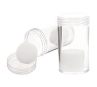 GRADENEVE Tubi Porta Monete in Plastica 2 Pezzi Contenitori Resistenti Coperchio Avvitabile per Conservazione e Raccolta di Monetine per Appassionati